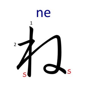 How to Write Japanese Hiragana N Group - なにぬねの