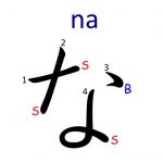 how to write japanese hiragana na