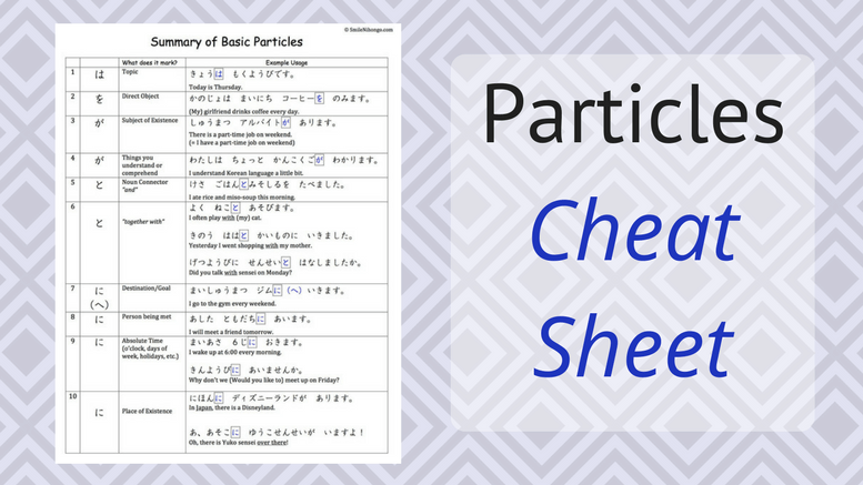 Q. no japanese particle Images Pdf Meaning In english Example